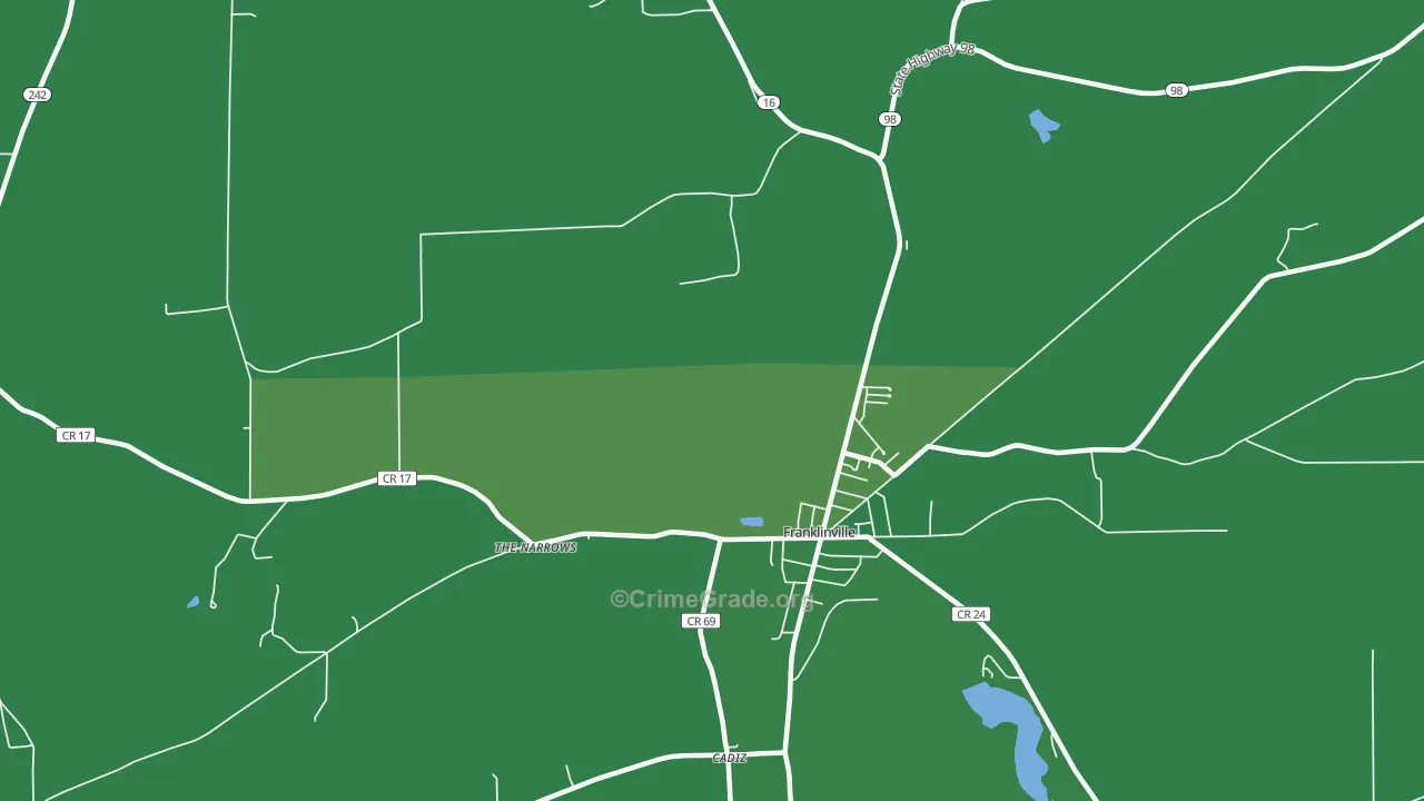 The Narrows, NY Map of Vehicle Theft Rates