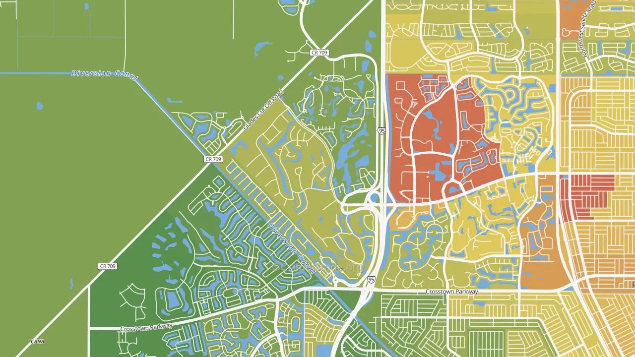 The Reserve, Port St. Lucie, FL Map of Vehicle Theft Rates