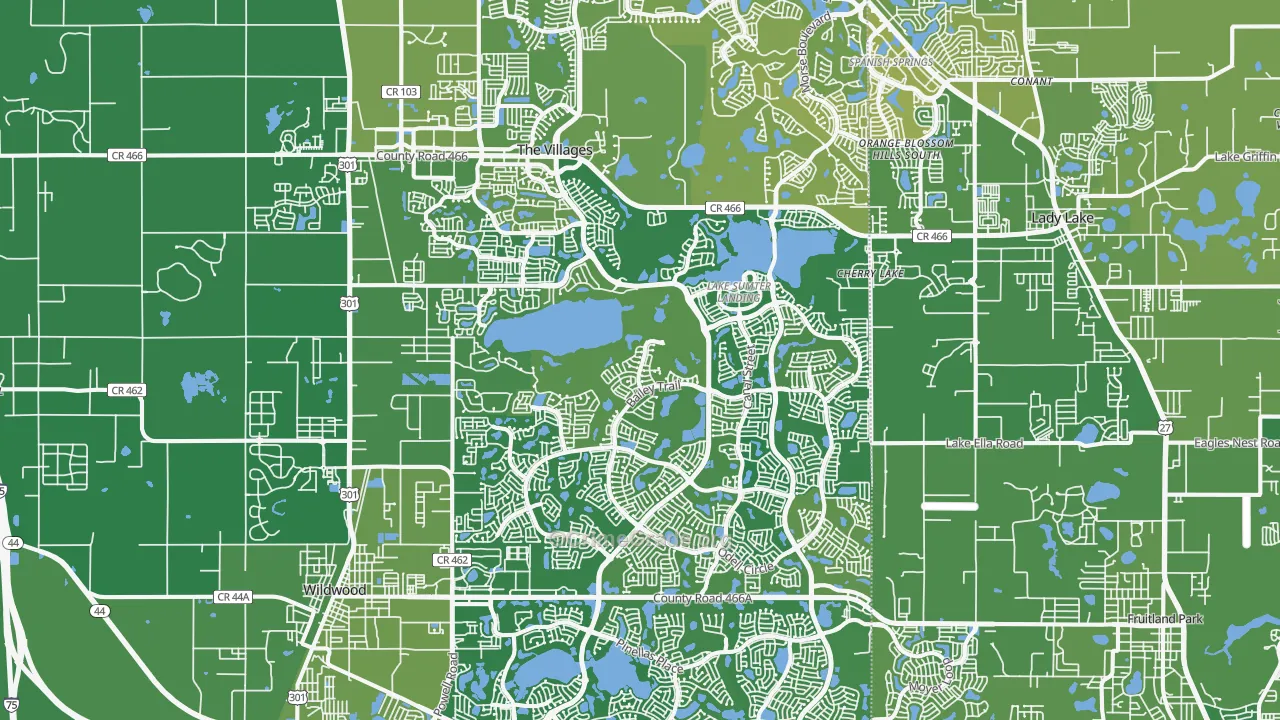 The Villages, FL Map of Vehicle Theft Rates
