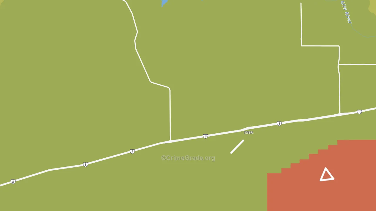 Theba, AZ Map of Vehicle Theft Rates