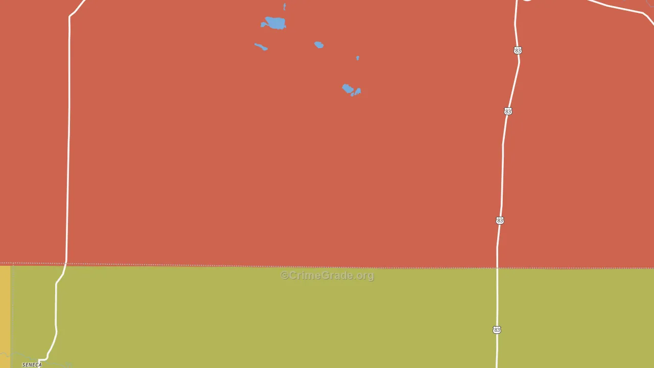 Thedford, NE Map of Vehicle Theft Rates