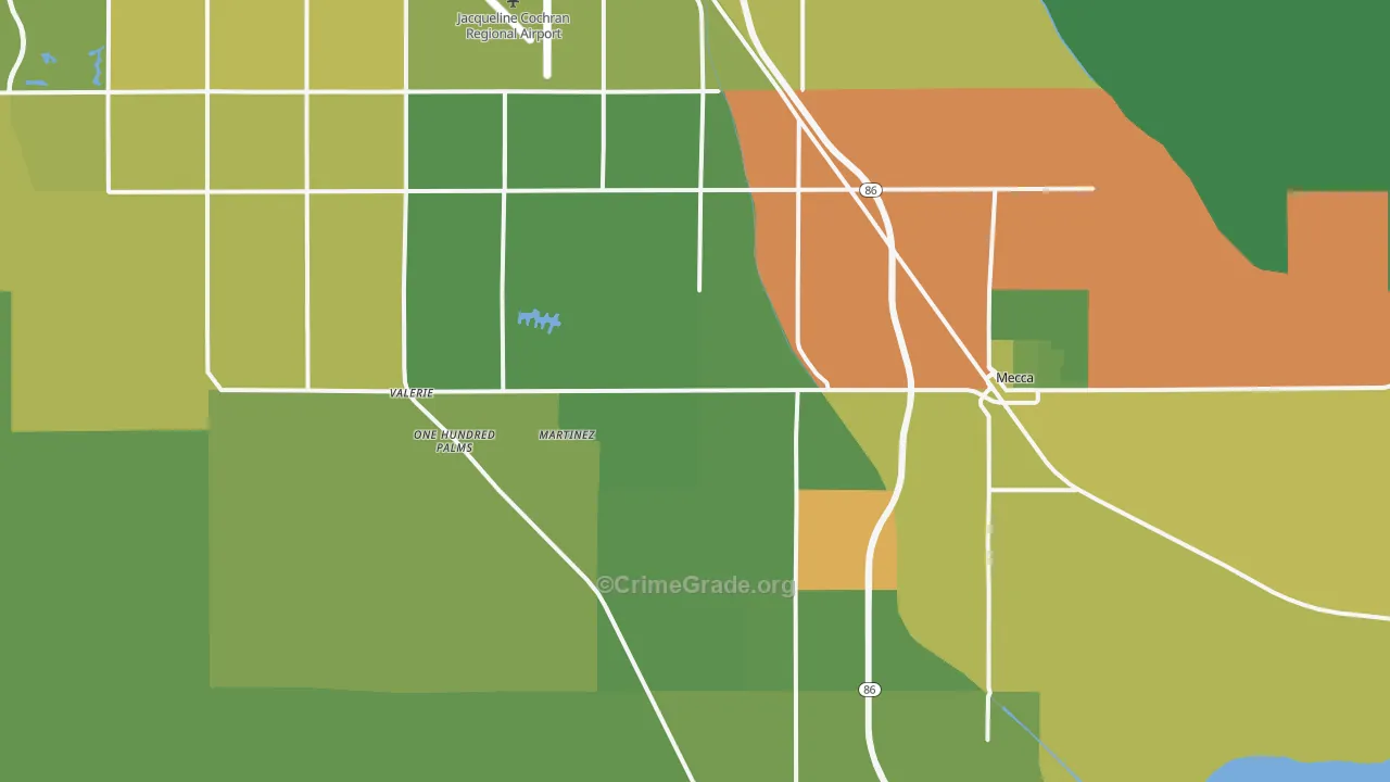 Thermal, CA Map of Vehicle Theft Rates