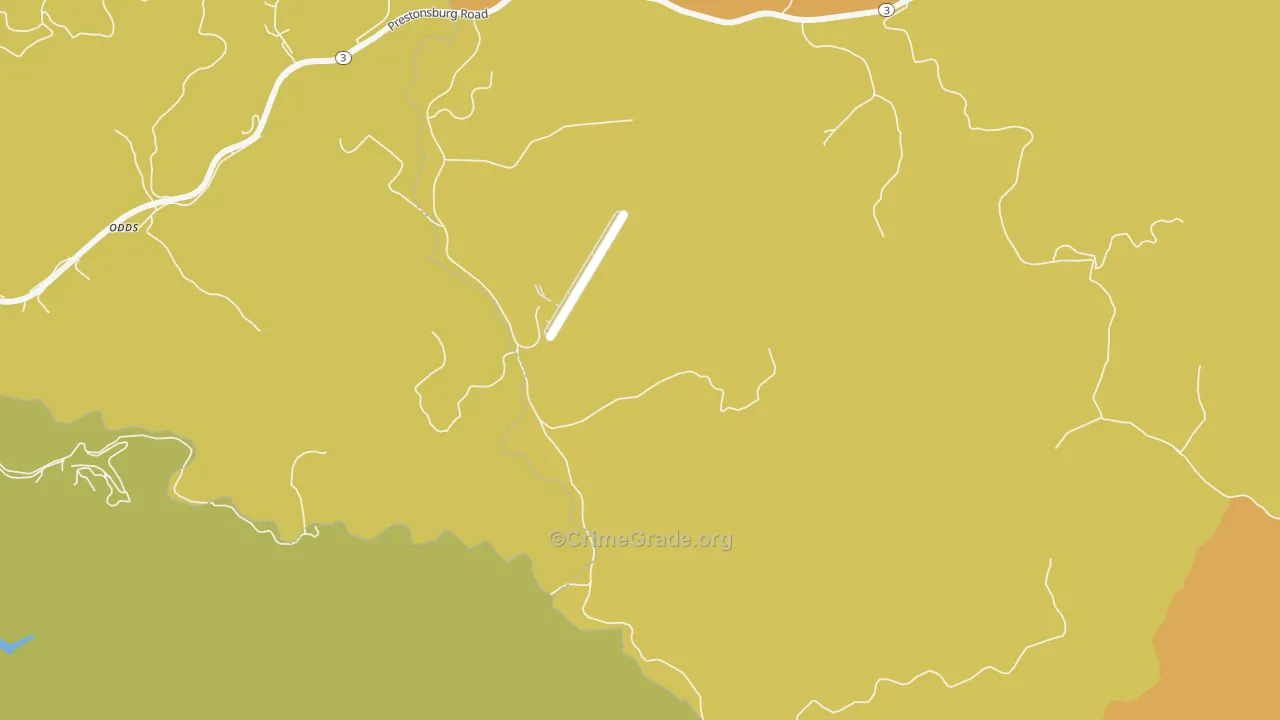 Thomas, KY Map of Vehicle Theft Rates