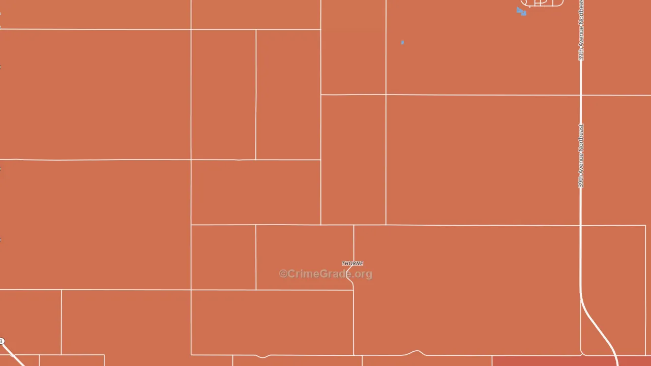 Thorne, ND Map of Vehicle Theft Rates