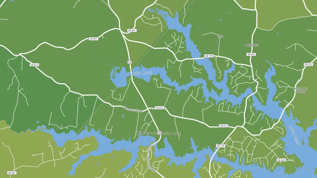 Thornhill, VA Map of Vehicle Theft Rates