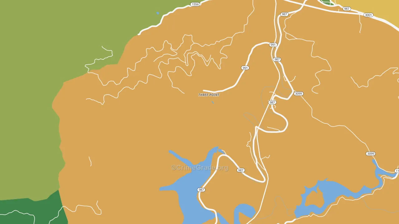 Three Point, KY Map of Vehicle Theft Rates