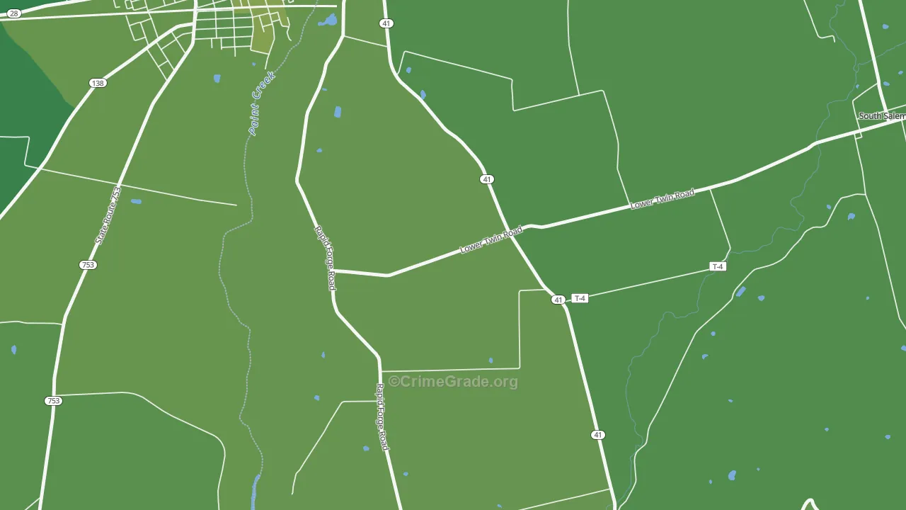 Thrifton, OH Map of Vehicle Theft Rates
