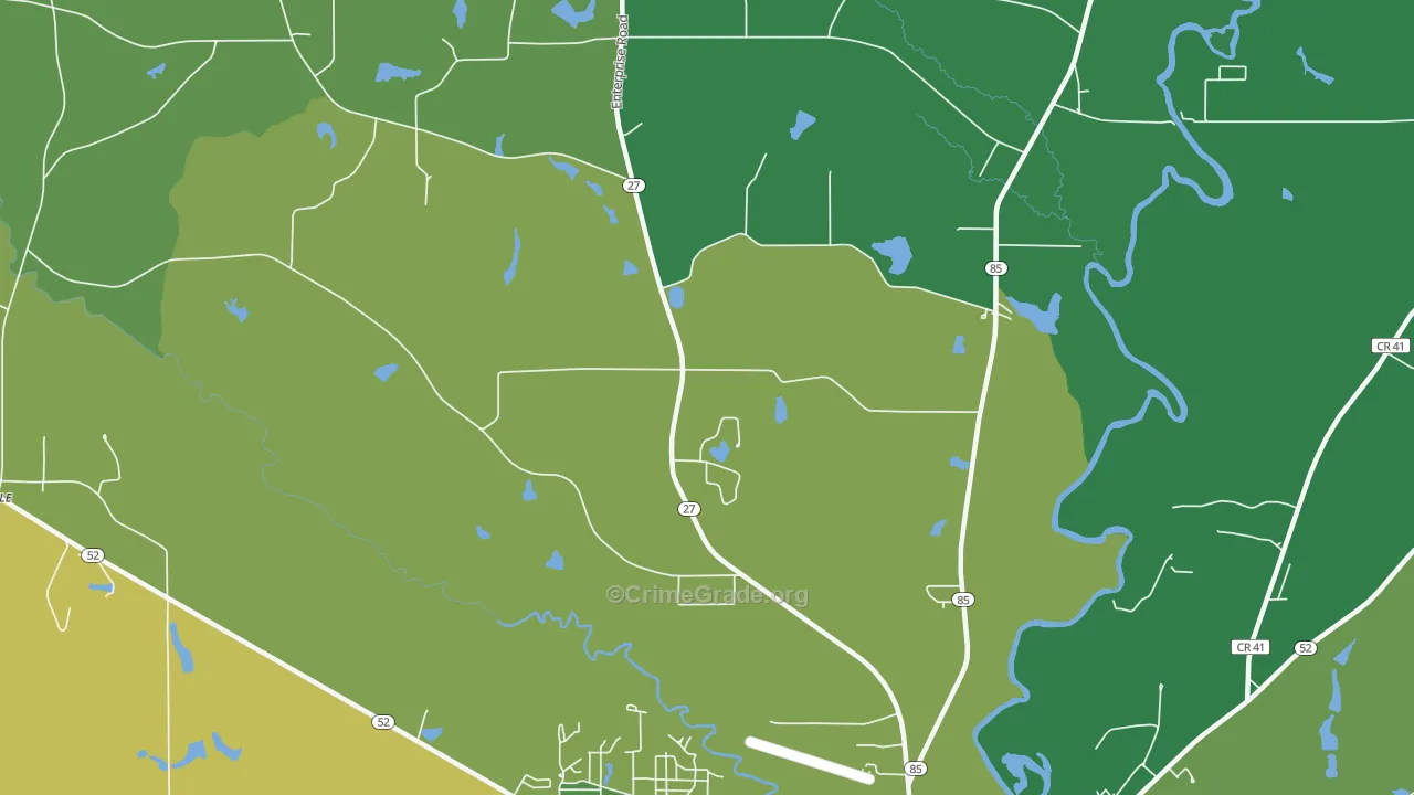 Thurston, AL Map of Vehicle Theft Rates
