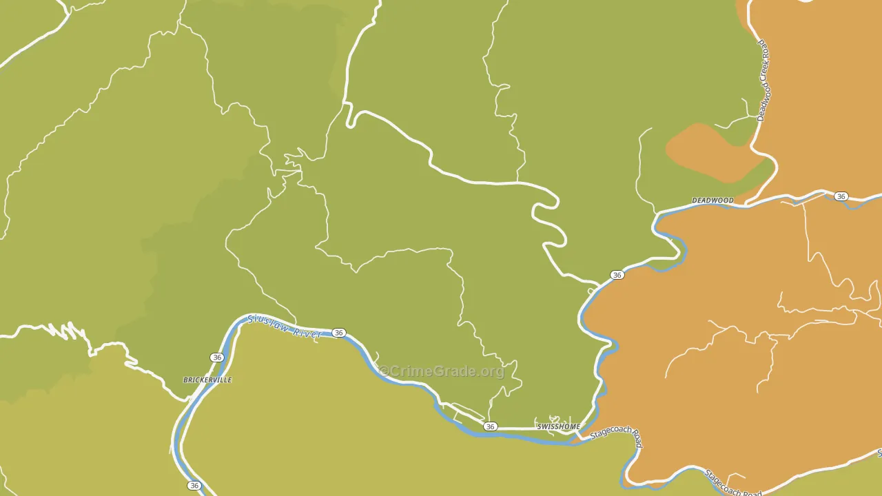Tide, OR Map of Vehicle Theft Rates