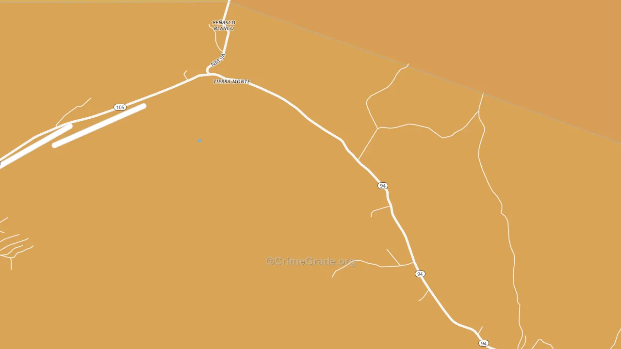Tierra Monte, NM Map of Vehicle Theft Rates