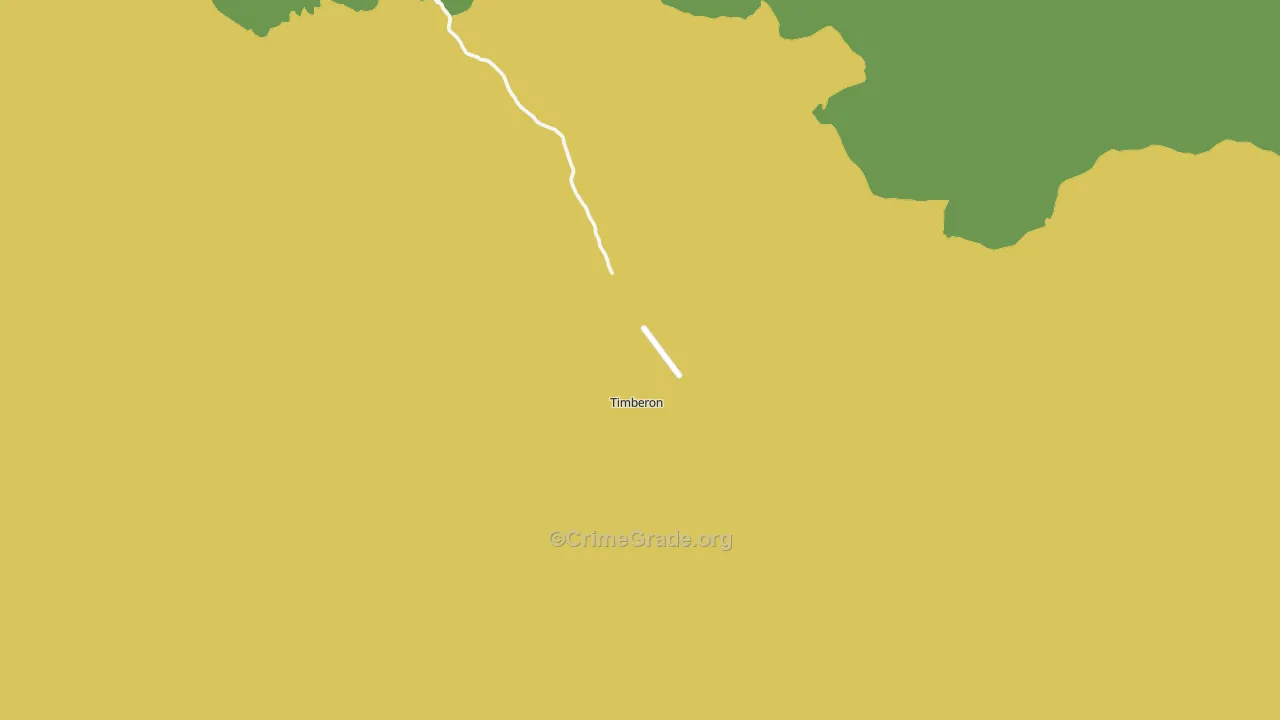 Timberon, NM Map of Vehicle Theft Rates