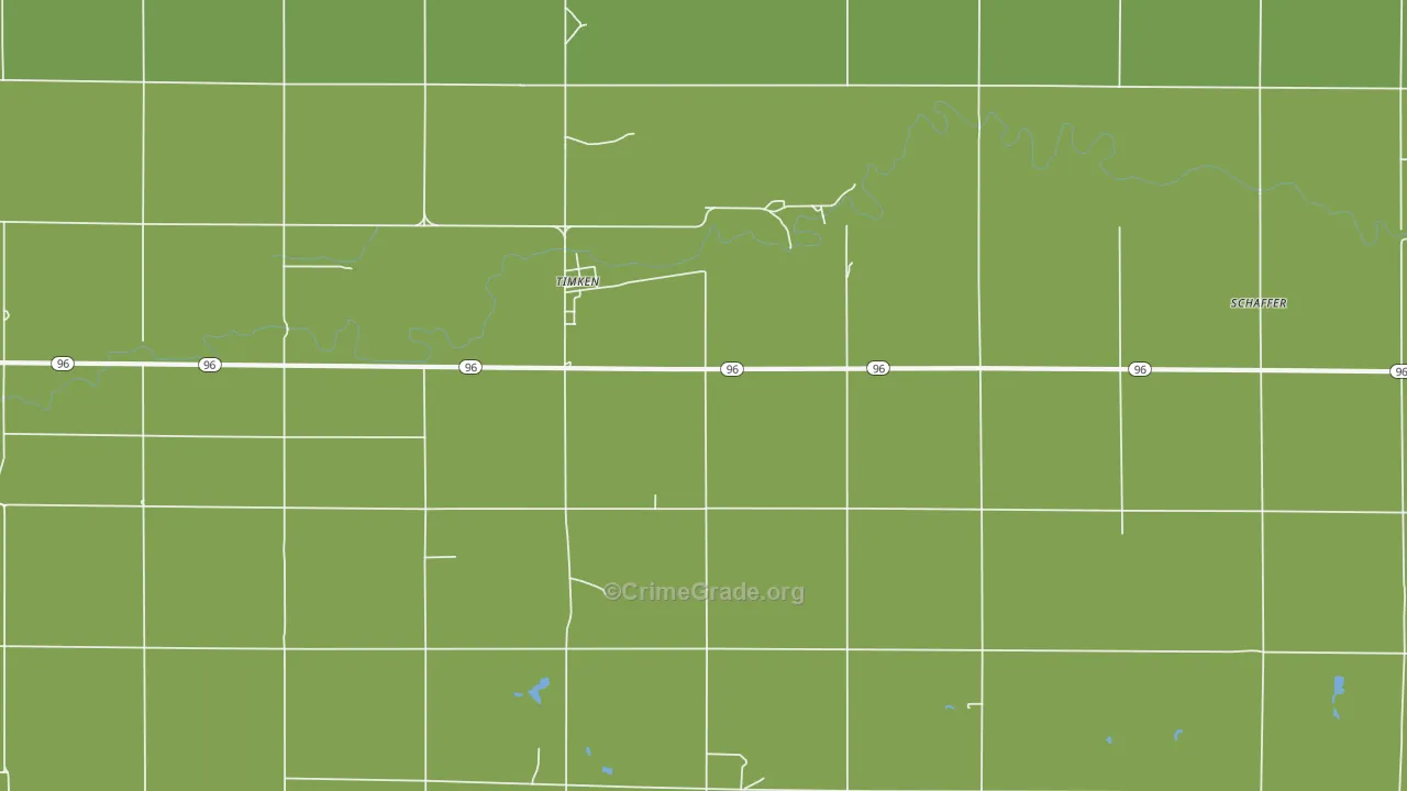 Timken, KS Map of Vehicle Theft Rates