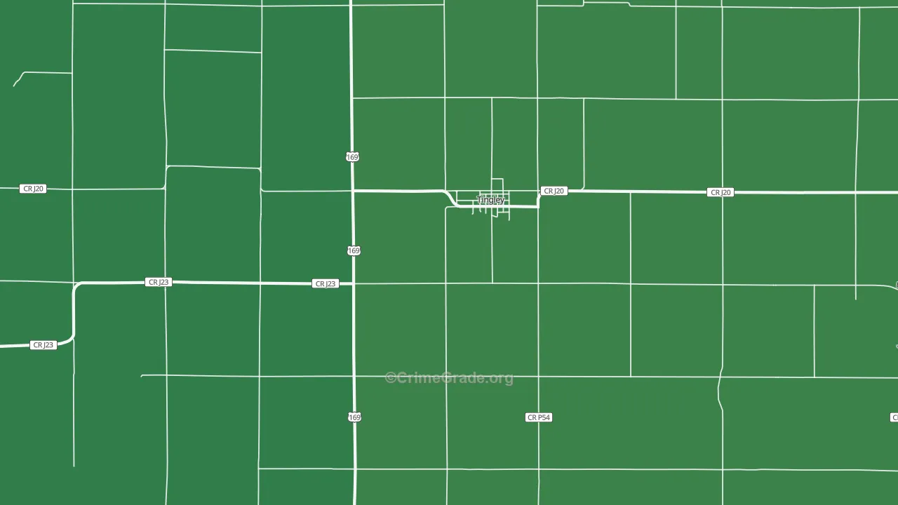 Tingley, IA Map of Vehicle Theft Rates