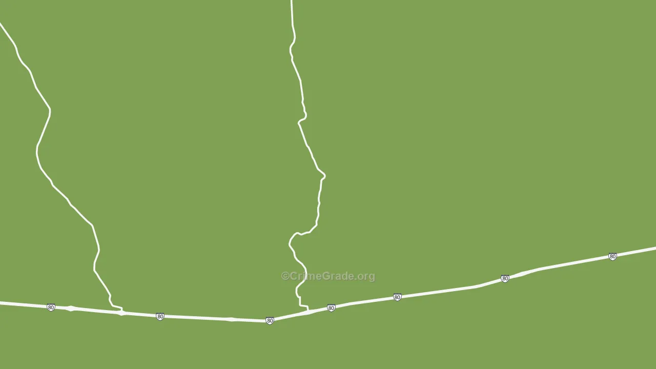 Tipton, WY Map of Vehicle Theft Rates