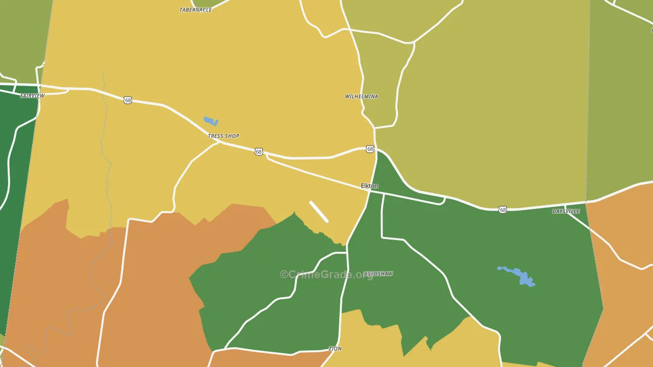 Todd County, KY Map of Vehicle Theft Rates