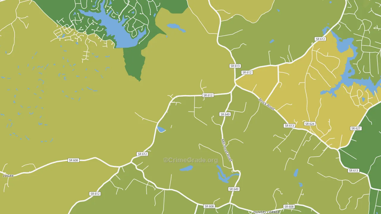 Todds Tavern, VA Map of Vehicle Theft Rates