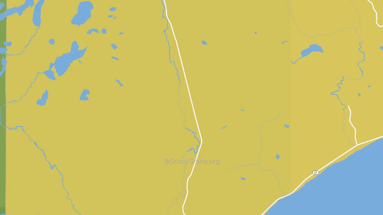 Tofte, MN Map of Vehicle Theft Rates
