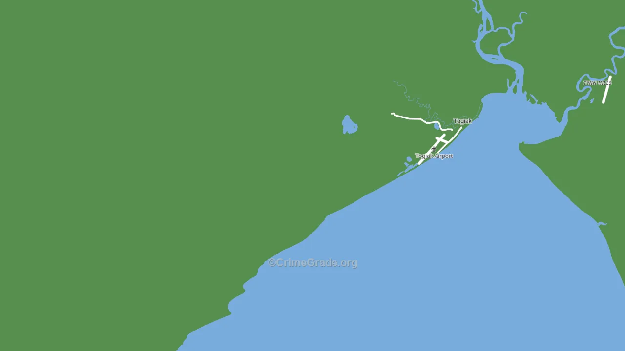 Togiak, AK Map of Vehicle Theft Rates