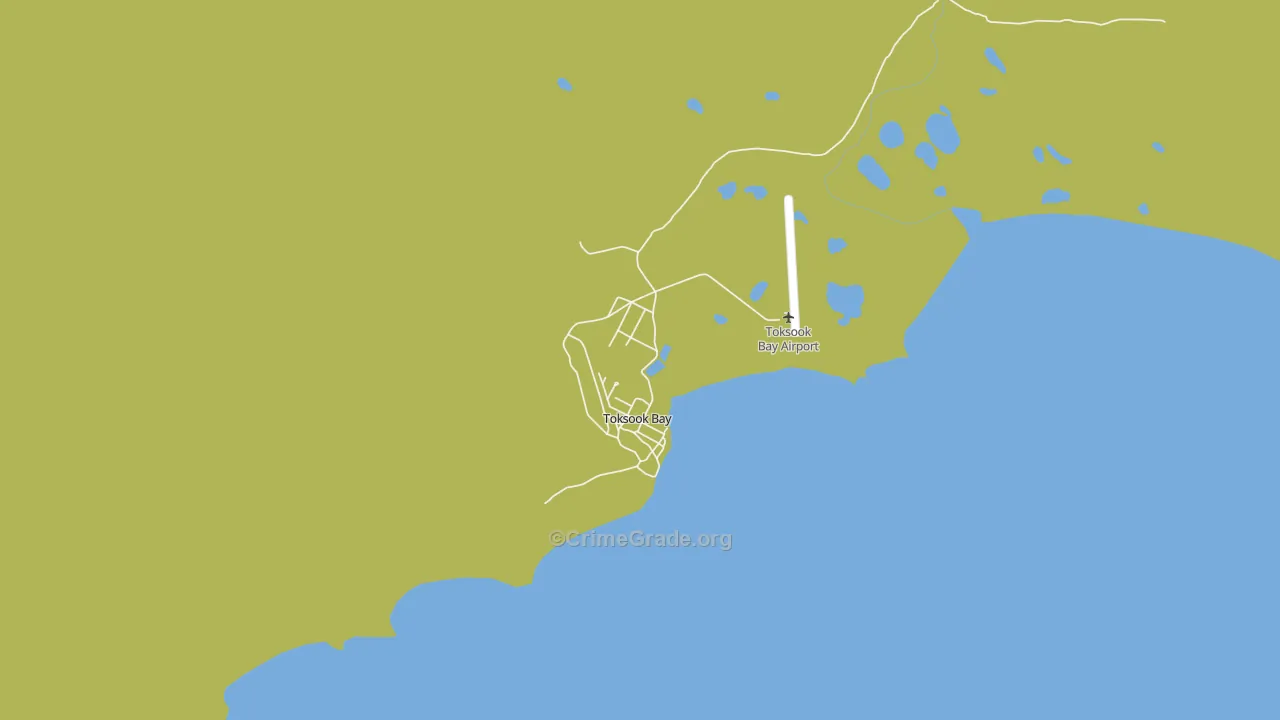 Toksook Bay, AK Map of Vehicle Theft Rates