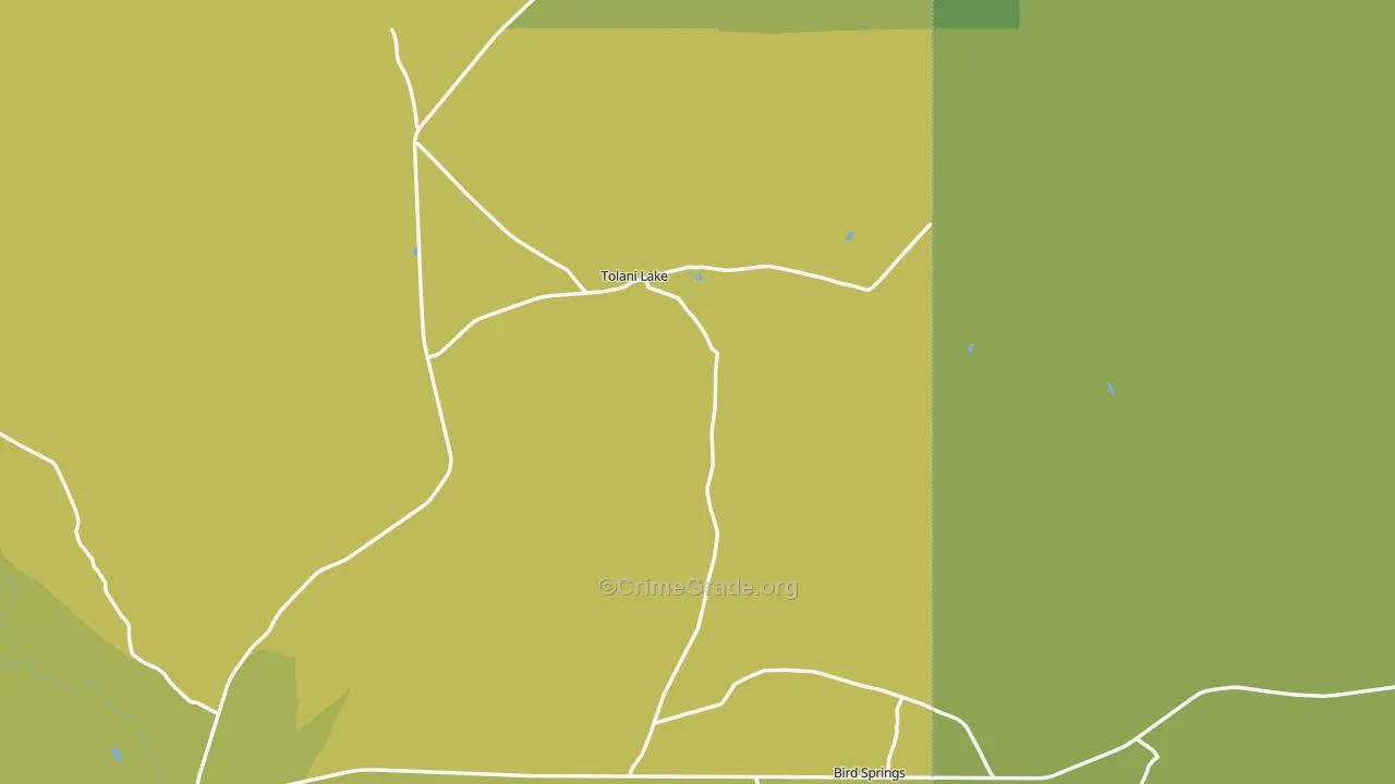 Tolani Lake, AZ Map of Vehicle Theft Rates