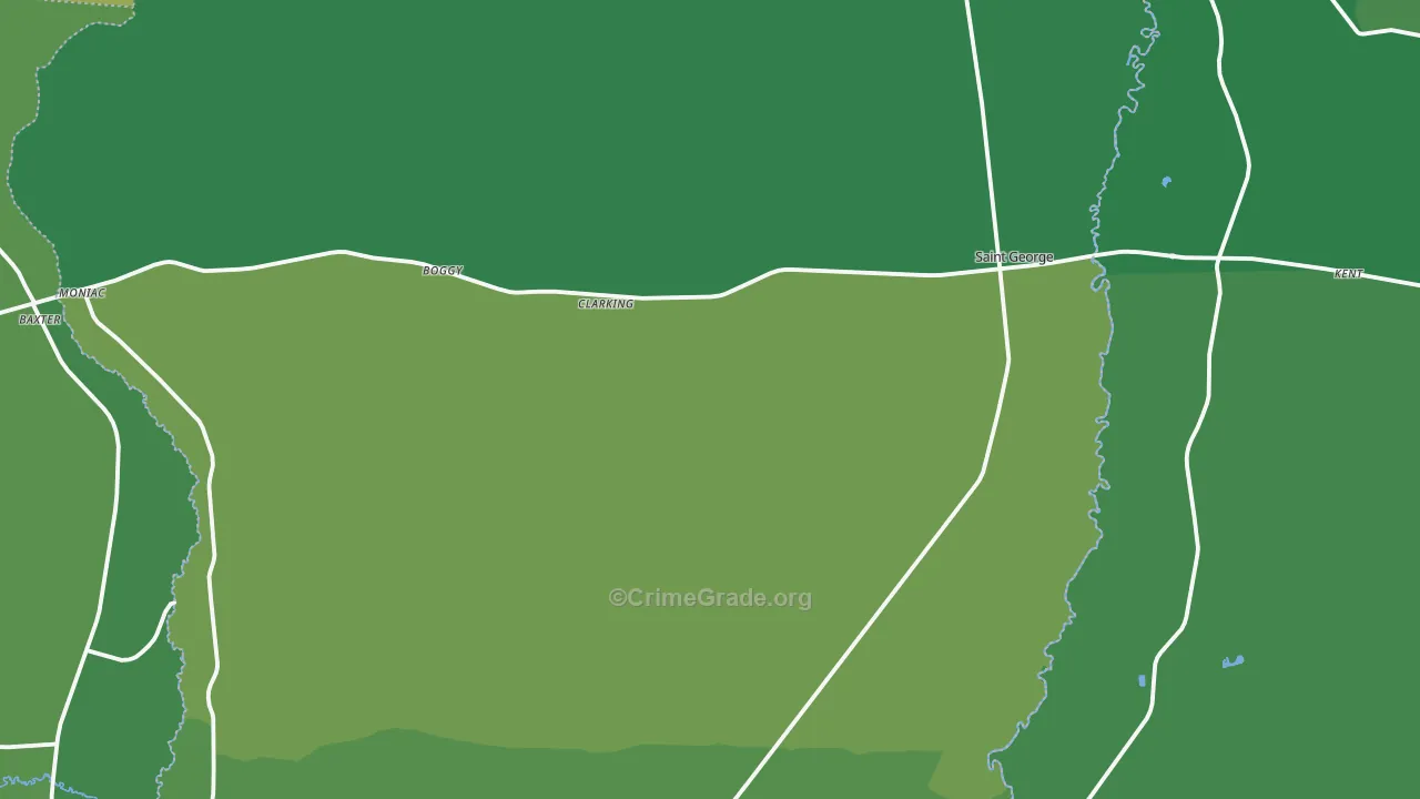 Toledo, GA Map of Vehicle Theft Rates