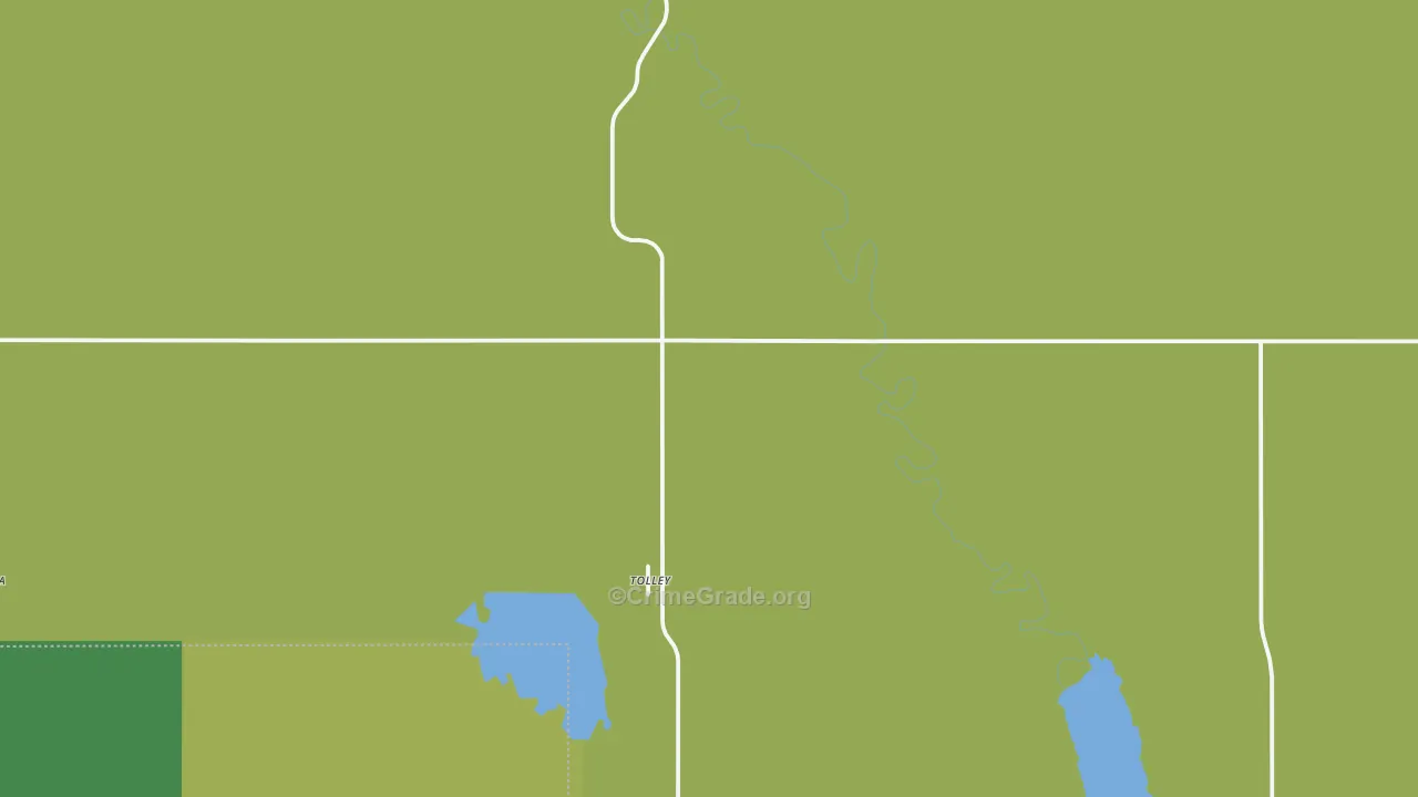 Tolley, ND Map of Vehicle Theft Rates
