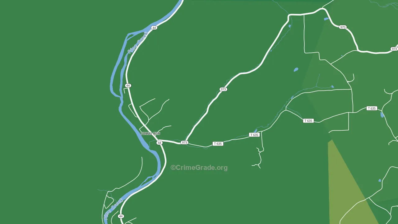 Tomb, PA Map of Vehicle Theft Rates