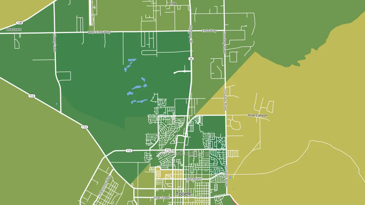 Tooele, UT Map of Vehicle Theft Rates