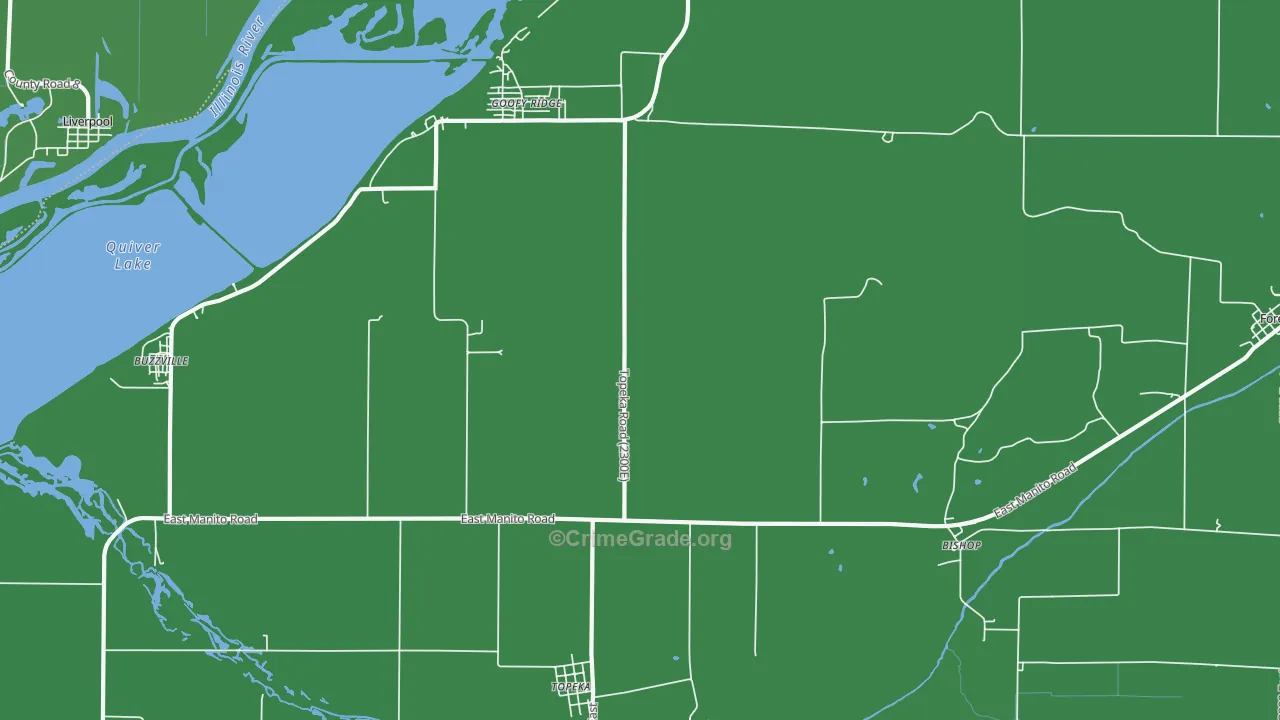 Topeka, IL Map of Vehicle Theft Rates