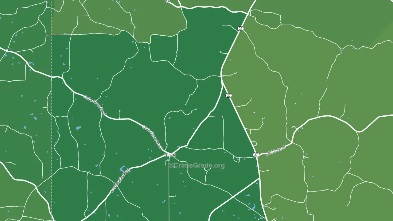 Topeka, MS Map of Vehicle Theft Rates