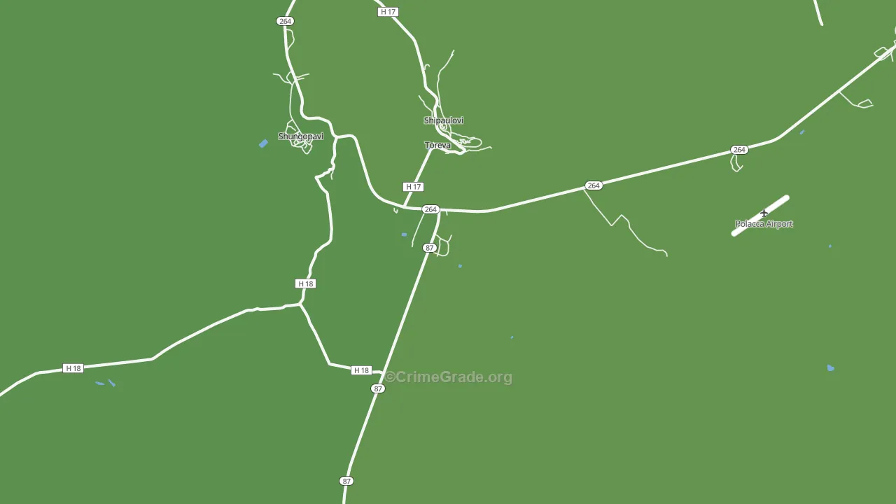 Toreva, AZ Map of Vehicle Theft Rates