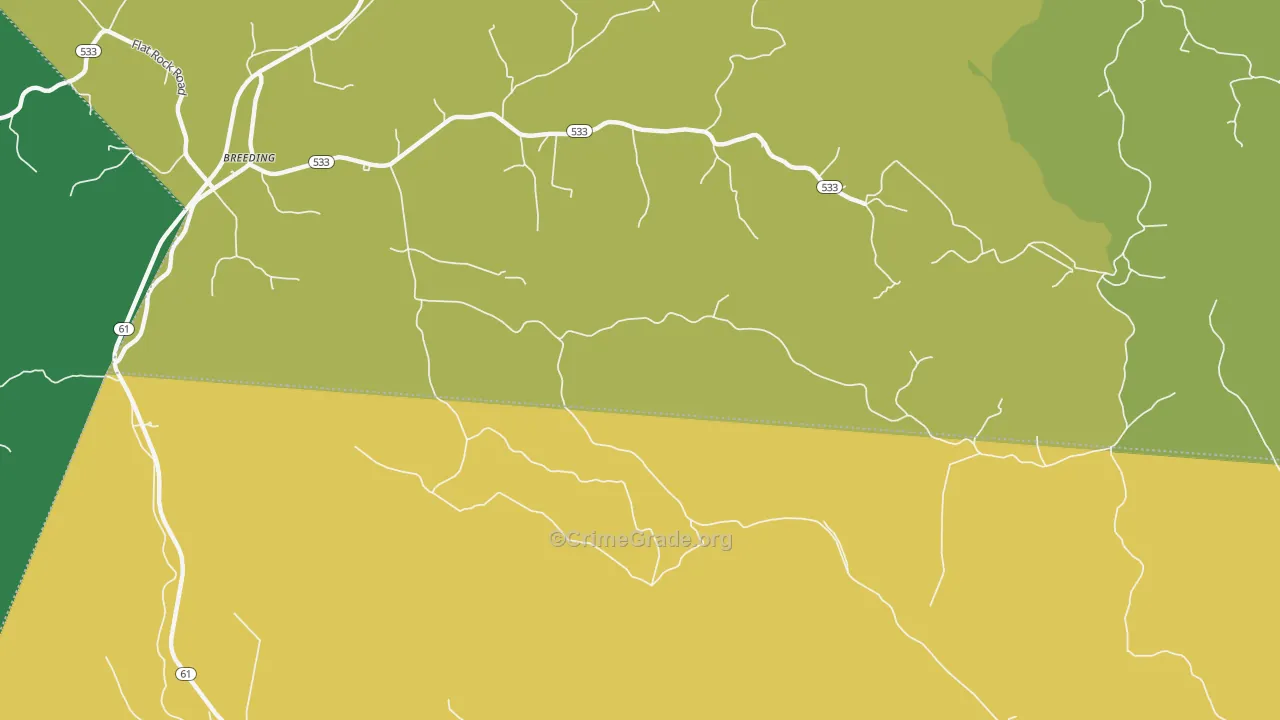 Toria, KY Map of Vehicle Theft Rates