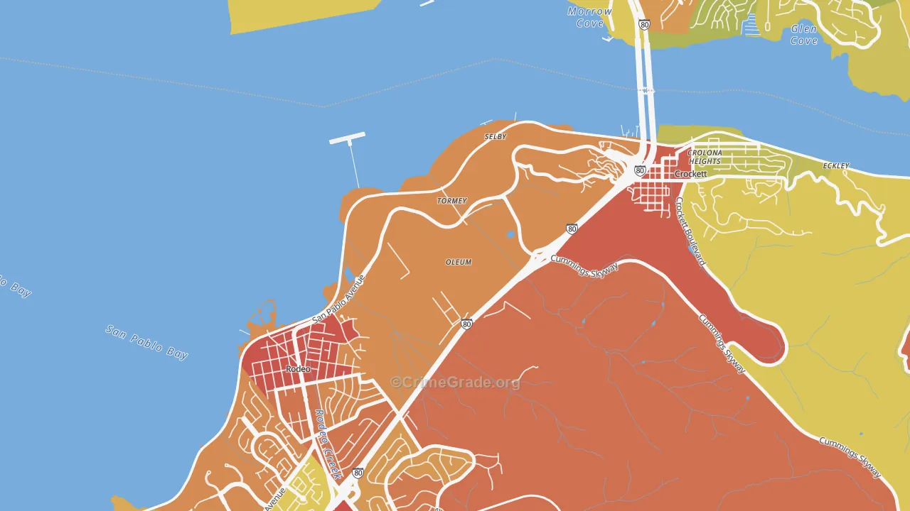 Tormey, CA Map of Vehicle Theft Rates