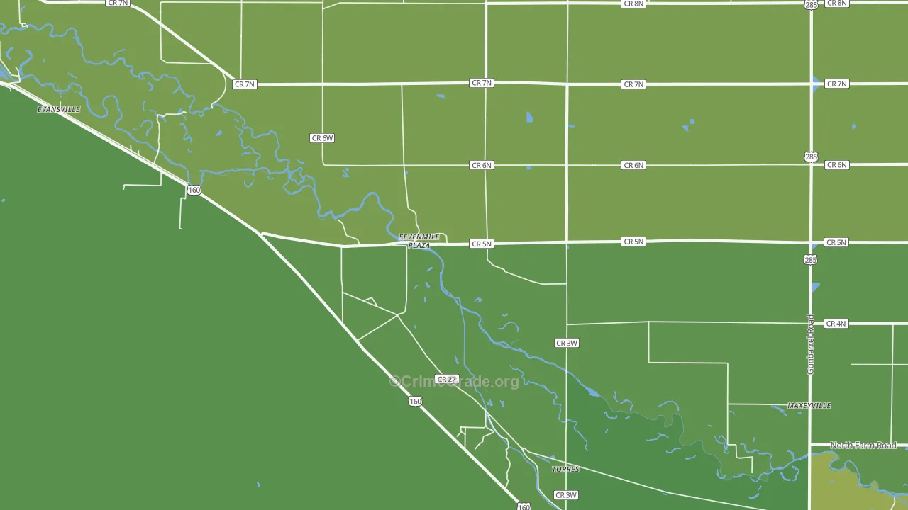 Torres, CO Map of Vehicle Theft Rates