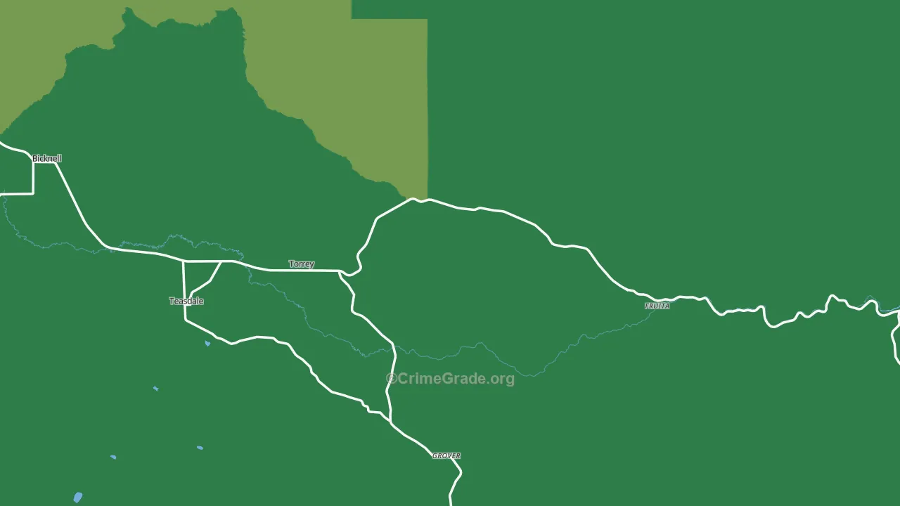 Torrey, UT Map of Vehicle Theft Rates