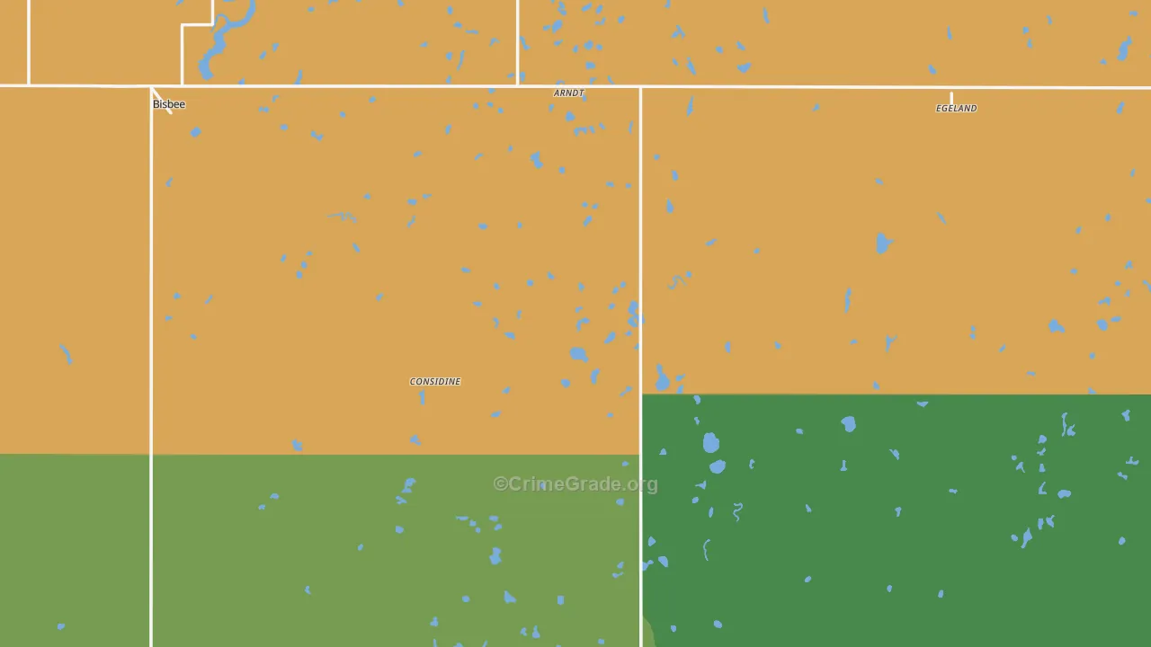 Towner County, ND Map of Vehicle Theft Rates