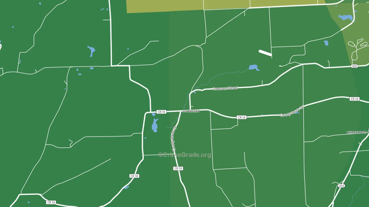 Townsend, NY Map of Vehicle Theft Rates
