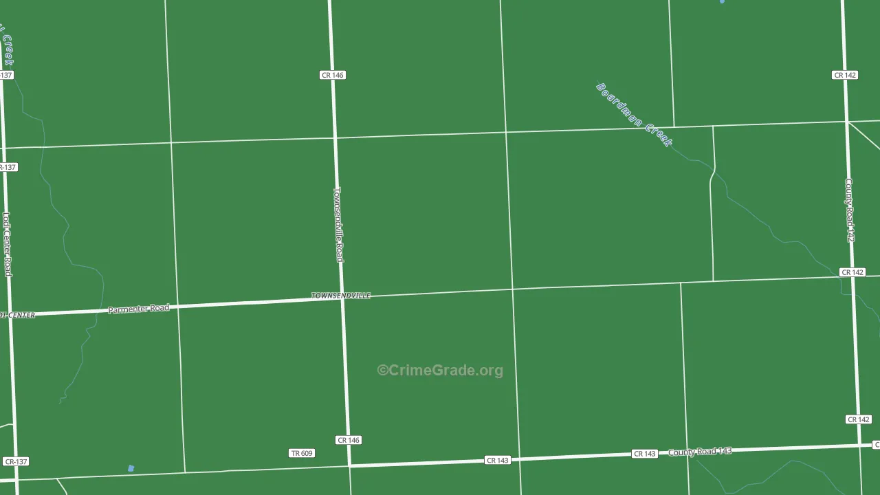 Townsendville, NY Map of Vehicle Theft Rates