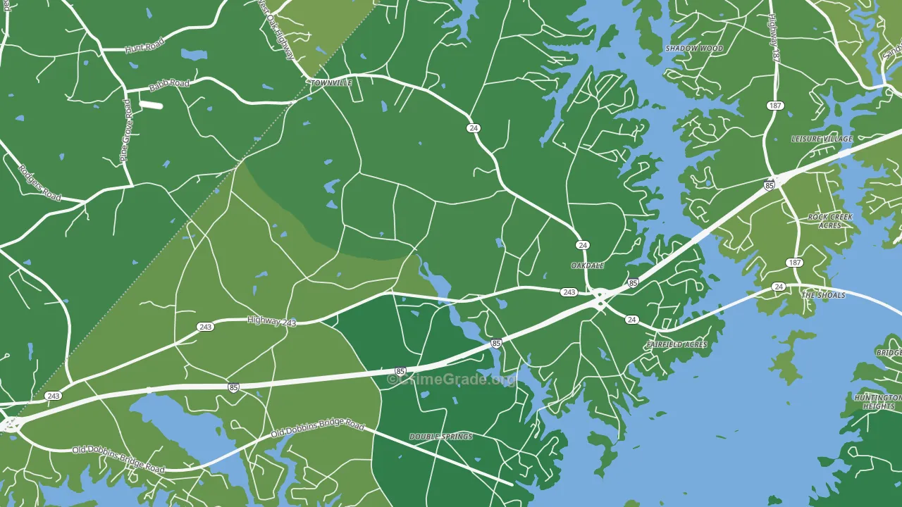 Townville, SC Map of Vehicle Theft Rates
