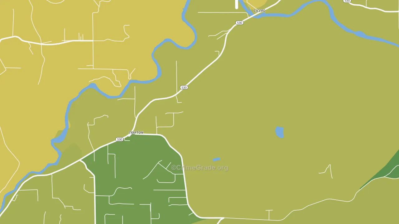 Trafton, WA Map of Vehicle Theft Rates