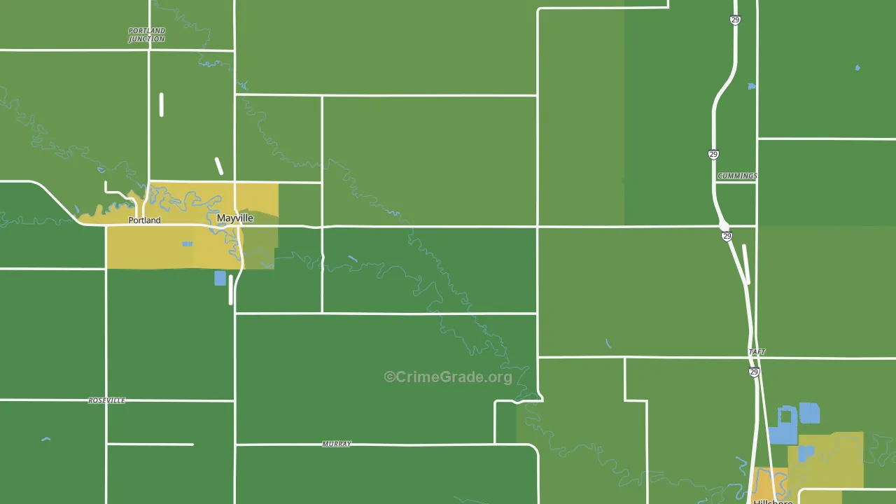 Traill County, ND Map of Vehicle Theft Rates