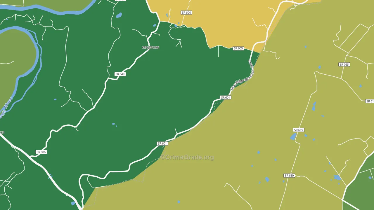 Trapp, VA Map of Vehicle Theft Rates