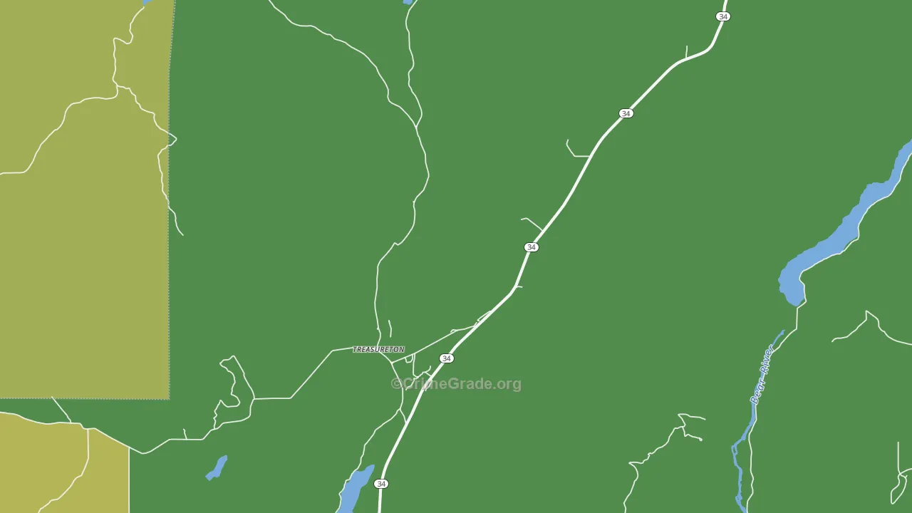 Treasureton, ID Map of Vehicle Theft Rates