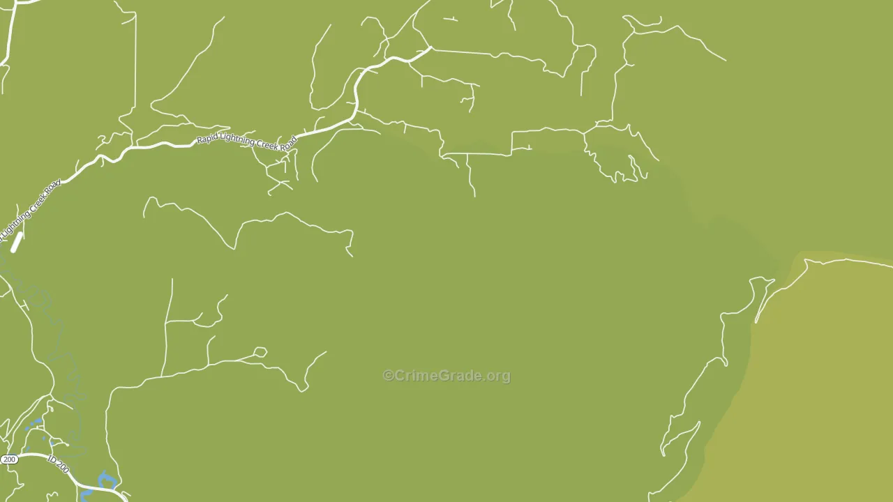 Trestle Creek, ID Map of Vehicle Theft Rates