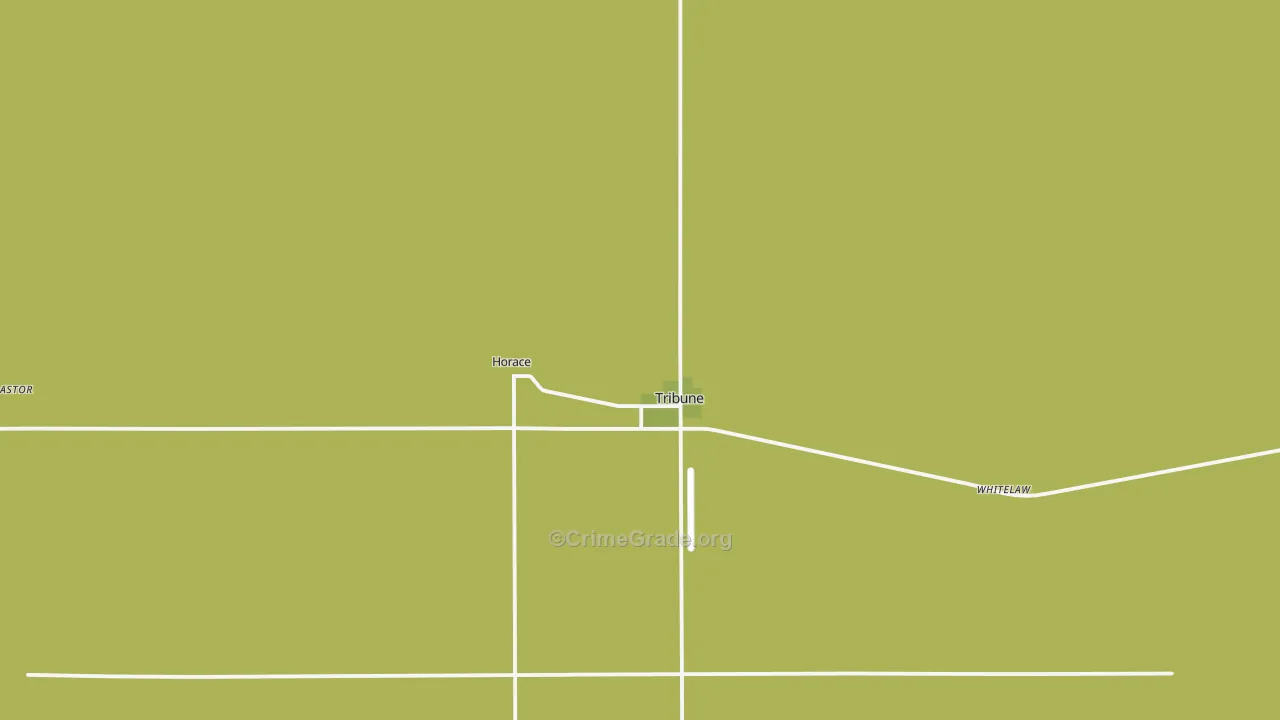 Tribune, KS Map of Vehicle Theft Rates