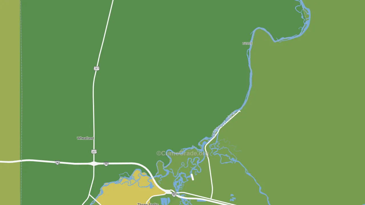 Trident, MT Map of Vehicle Theft Rates