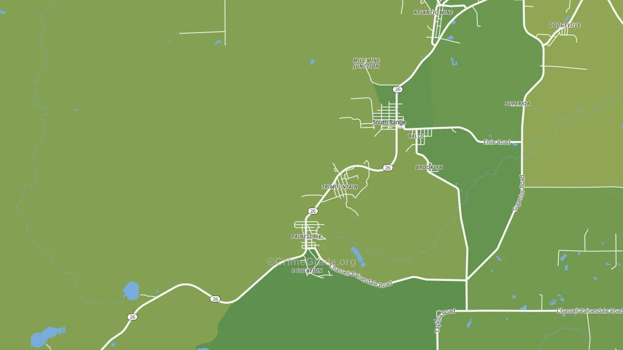 Trimountain, MI Map of Vehicle Theft Rates