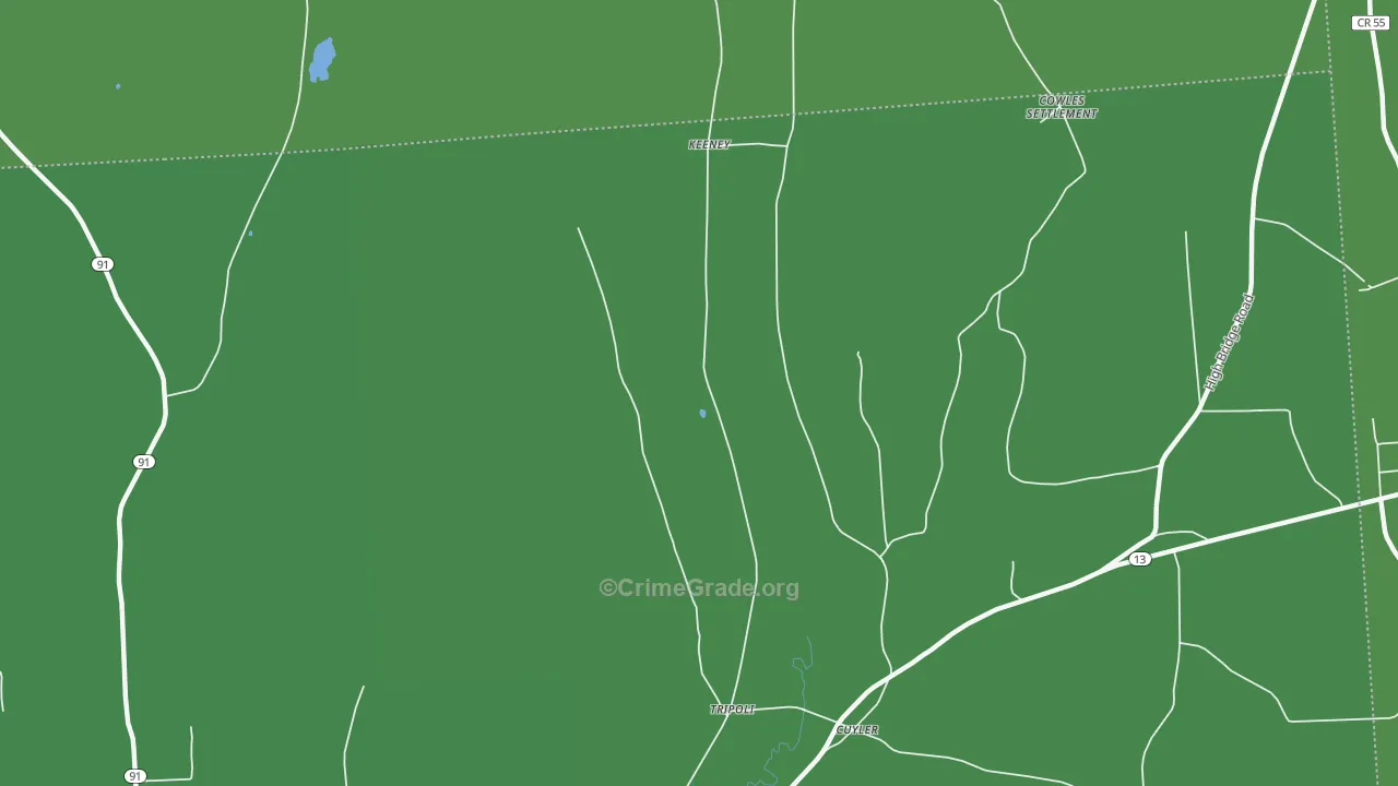 Tripoli, NY Map of Vehicle Theft Rates