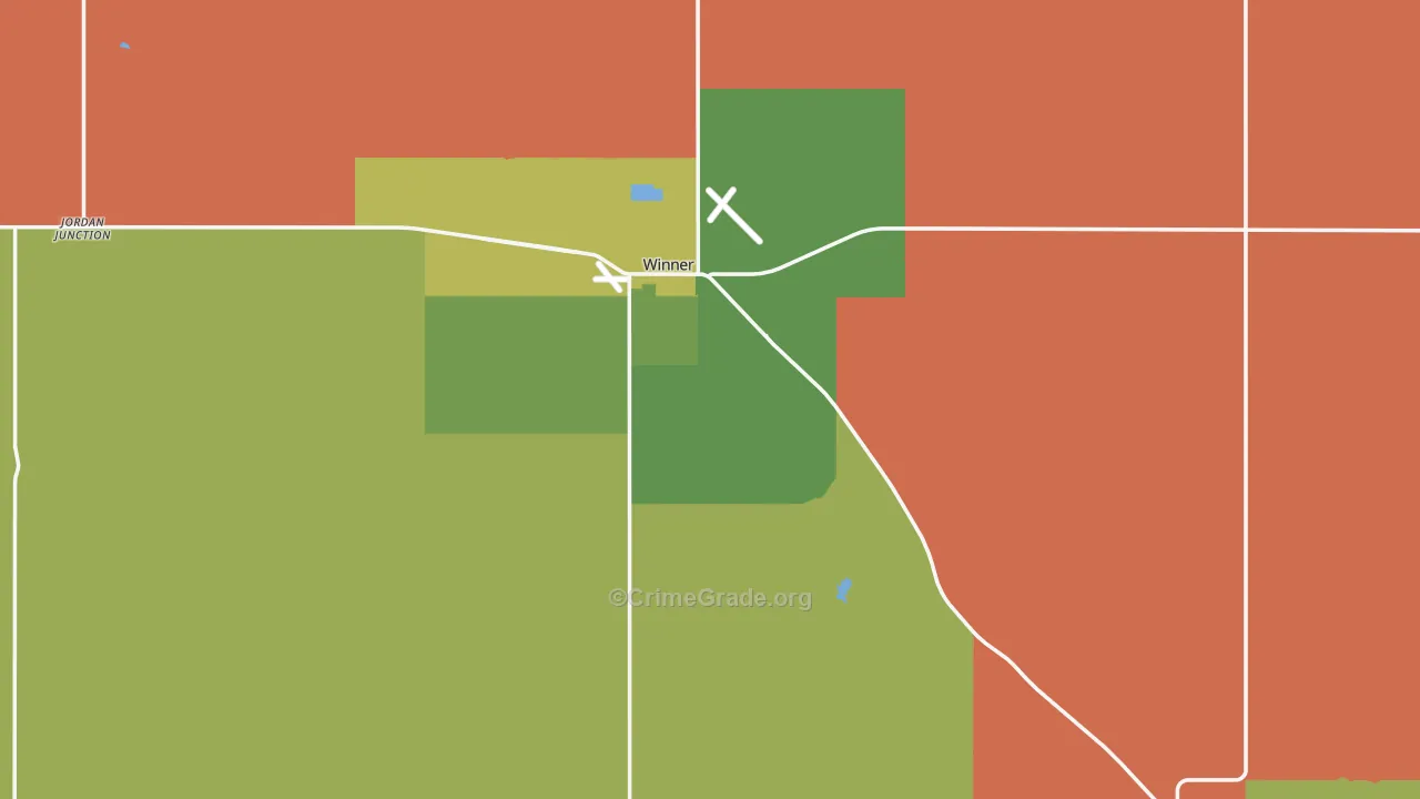 Tripp County, SD Map of Vehicle Theft Rates
