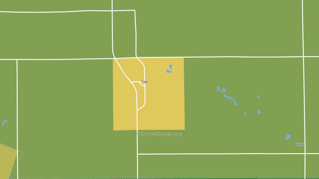 Tripp, SD Map of Vehicle Theft Rates